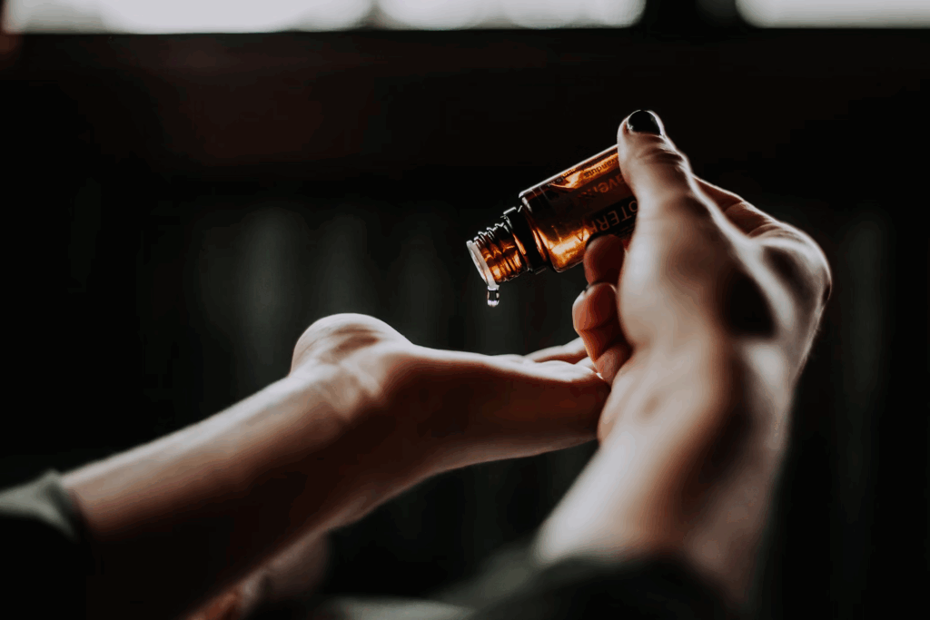 Older adults using essential oils for stress and cognitive support