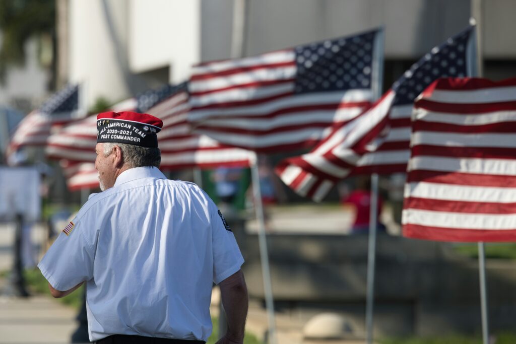 In-home caregiver assisting a veteran with daily activities in Indianapolis