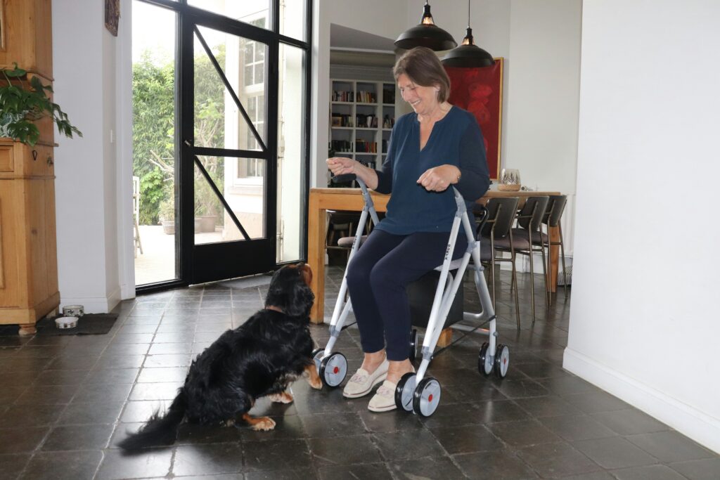 A nurse assisting an elderly patient in a wheelchair out of the hospital, highlighting the start of hospital to home transition care in Indianapolis.